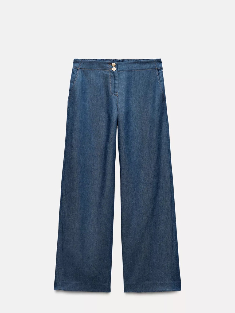 ZARA Wide Leg Denim Jeans - Blue